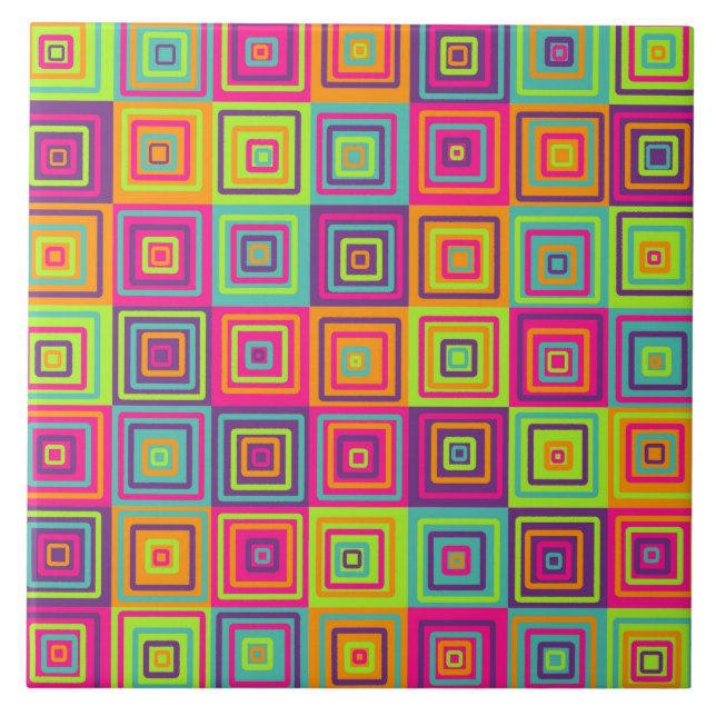 Squares Pattern Fliese (Vorderseite)