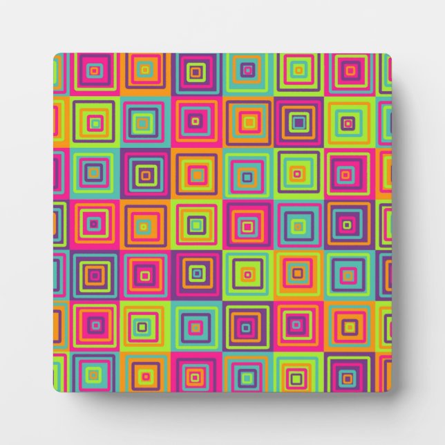 Squares Pattern Fotoplatte (Vorderseite)