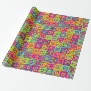 Squares Pattern Geschenkpapier