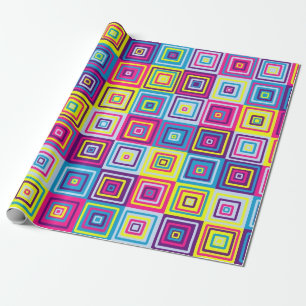 Squares Pattern Geschenkpapier