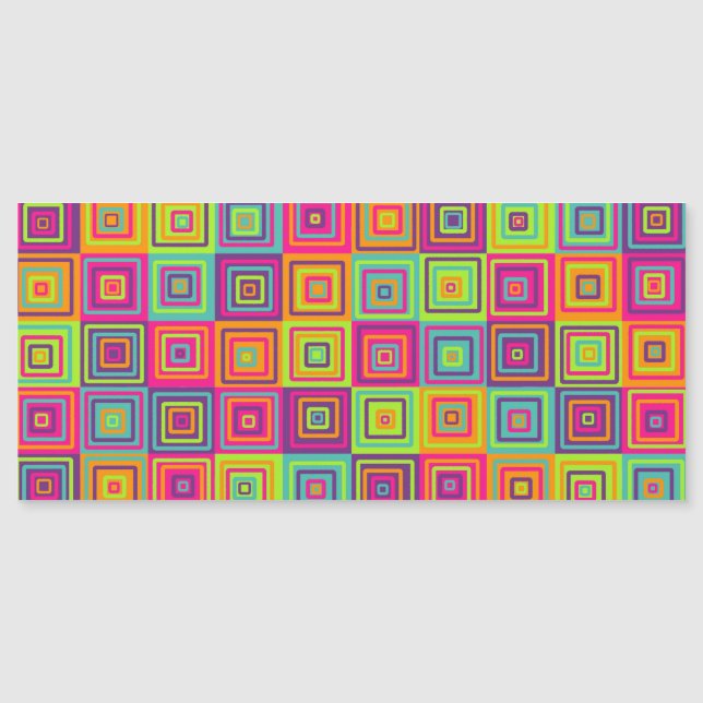 Squares Pattern Magnetkarte (Vorderseite)