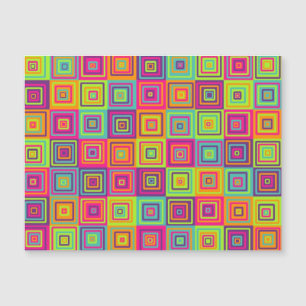 Squares Pattern Magnetkarte