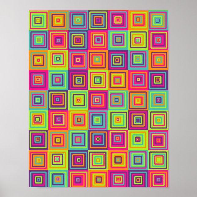 Squares Pattern Poster (Vorne)