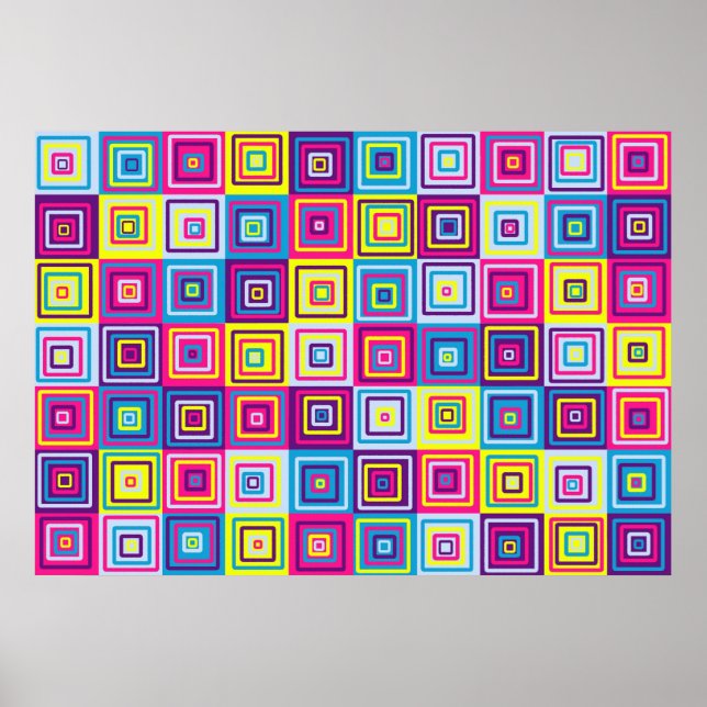 Squares Pattern Poster (Vorne)
