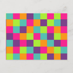 Squares Pattern Postkarte