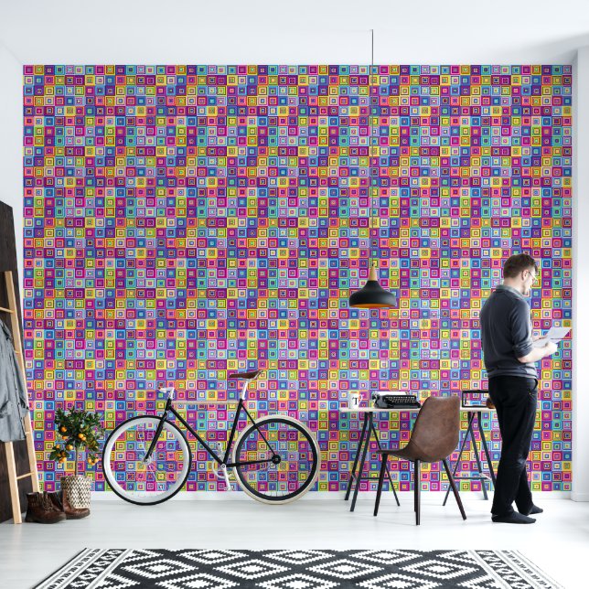 Squares Pattern Tapete (Wohnbereich)