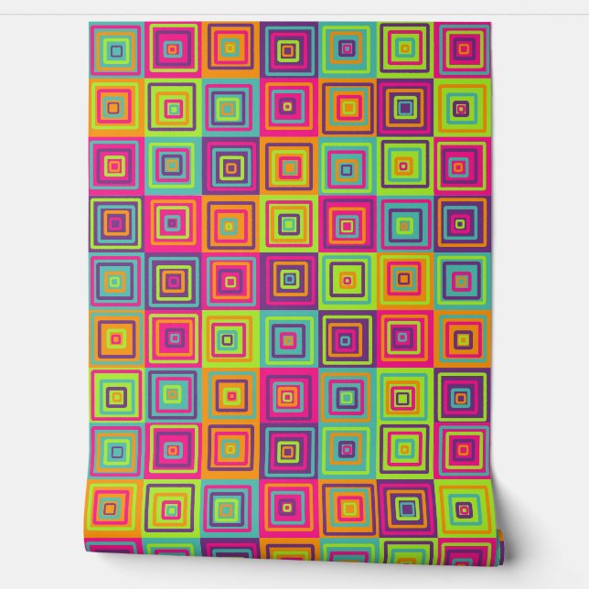 Squares Pattern Tapete (Abrollen)