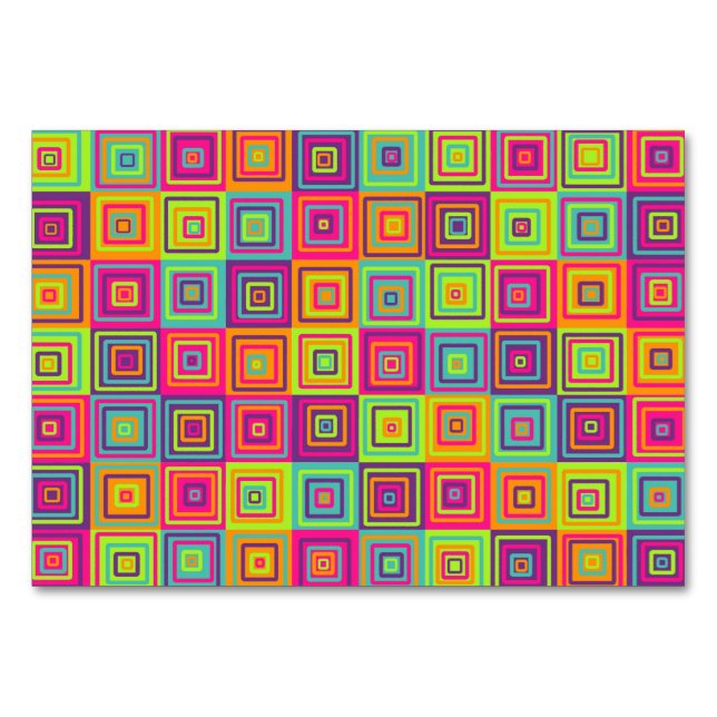 Squares Pattern Tischnummer (Vorderseite)