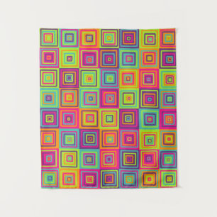 Squares Pattern Wandteppich