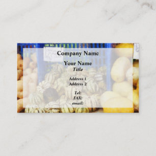 Squash auf dem Farmer-Markt Visitenkarte