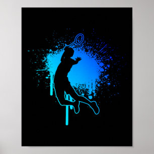 Squash Badminton Badminton Player Shuttle Poster