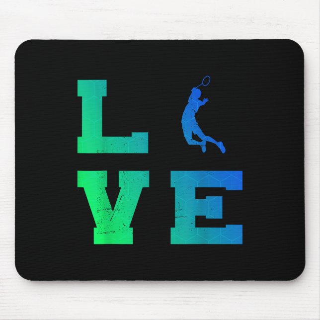 Squash Badminton Player Mens Shuttle Badminton  Mousepad (Vorne)