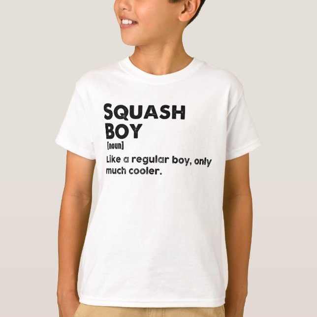 Squash Boy Funny Definition Squash Lover & Player T-Shirt (Vorderseite)