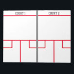 Squash Court Notizblock für Trainerunterricht<br><div class="desc">Squash Court Notizblock für Trainerunterricht und Trainingstaktik. Personalisiertes Material für den Schulgebrauch oder den persönlichen Gebrauch. Ideal,  um die Auswahl der Schüsse,  Übungen und vieles mehr zu erklären. Praktisches Büro- und Schulmaterial für Spieler,  Trainer,  Trainer,  Lehrer etc. Markierungslinien für rote Hofmaße</div>