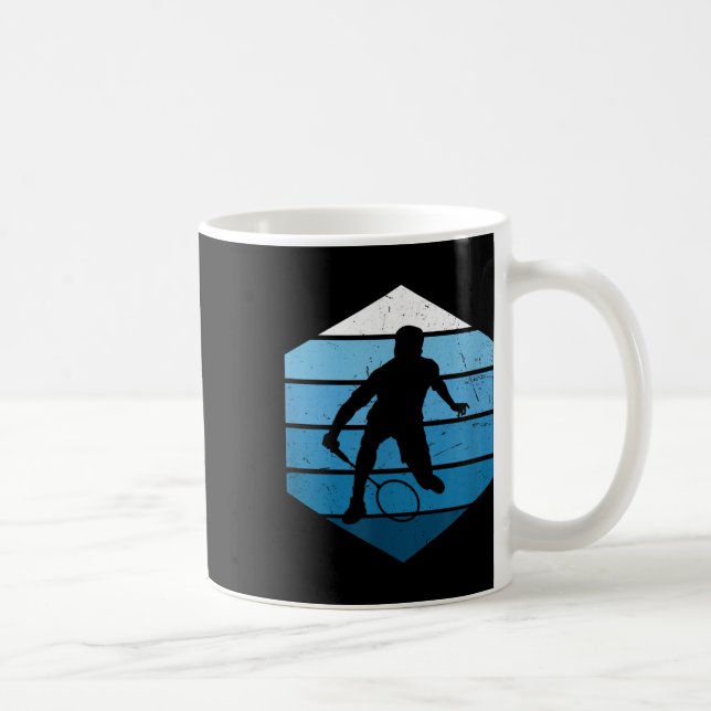 Squash Damen Herren Badminton Spieler Shuttle  Kaffeetasse (Rechts)