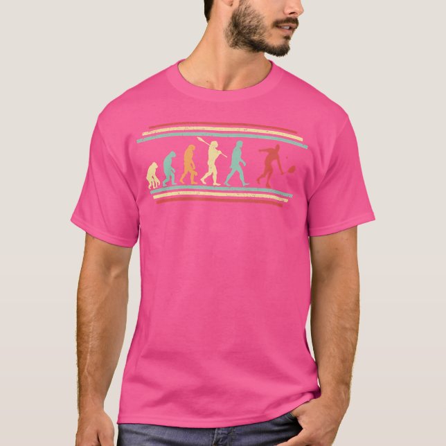 Squash Evolution Squash Player mit Racket Ball T-Shirt (Vorderseite)