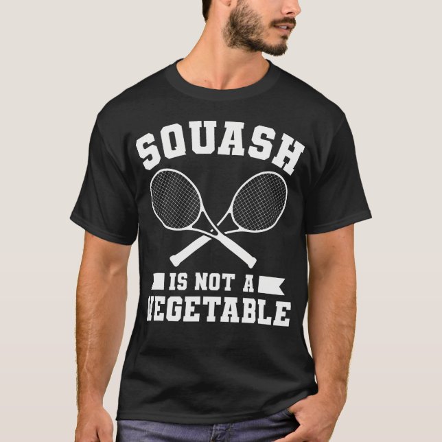 Squash ist kein Gemüse-Squashspieler T-Shirt (Vorderseite)