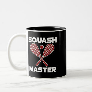 Squash Master Funny Game Turnier League Sport Zweifarbige Tasse