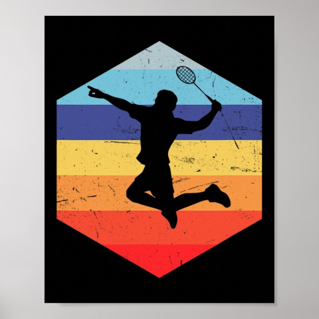 Squash Men Badminton Player 1 Poster (Vorne)