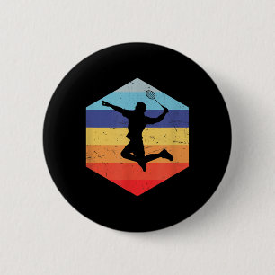 Squash Mens Badminton Player Button