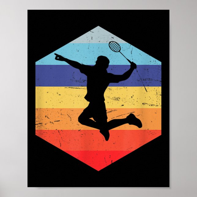 Squash Mens Badminton Player Poster (Vorne)