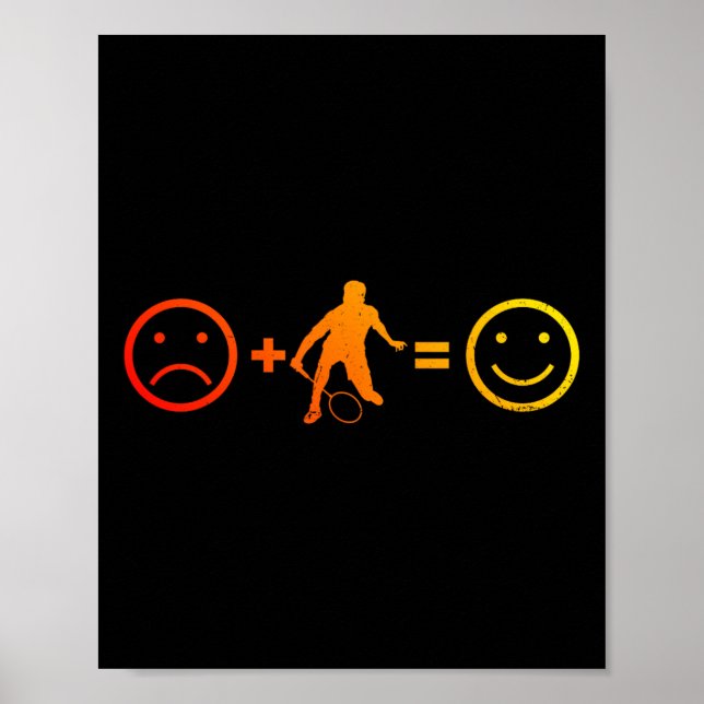 Squash Men's Women's Badminton Player Poster (Vorne)