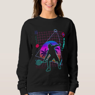Squash Player Ästhetische Vaporwave 80er Style Squ Sweatshirt