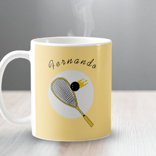 Squash Player Coach Racketball Individuelle Name S Kaffeetasse