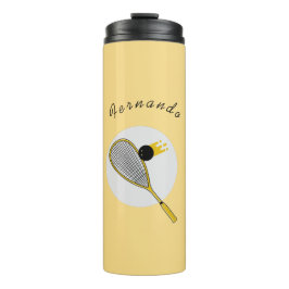 Squash Player Coach Racketball Individuelle Name S Thermosbecher