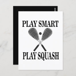 Squash Player Fan Sports Postkarte