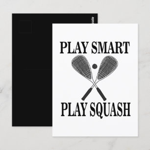 Squash Player Fan Sports Postkarte