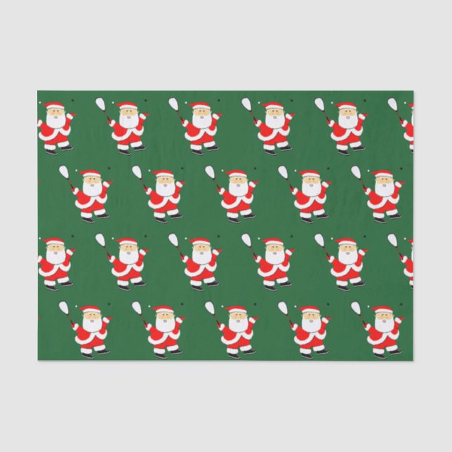 Squash Player Holiday Geschenkpapier Seidenpapier (Vorderseite)
