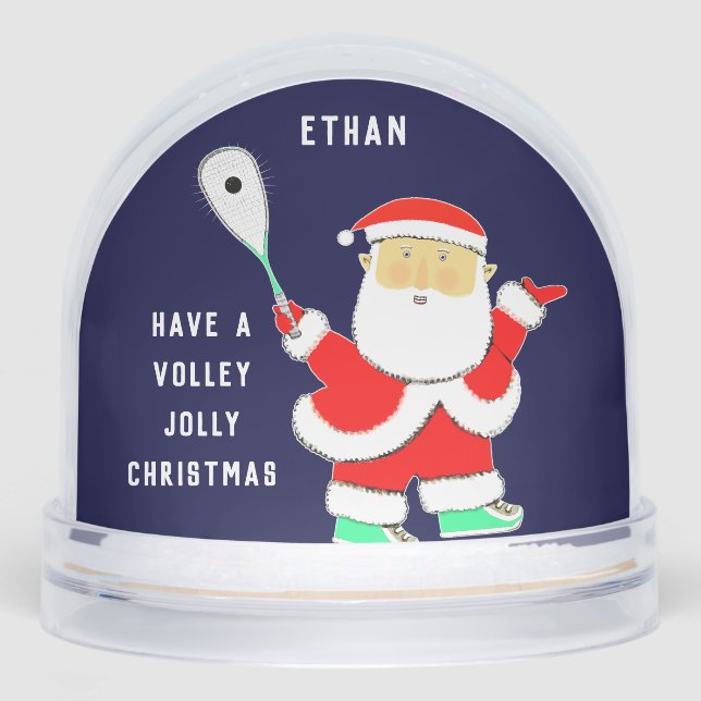 Squash Player Holiday Gift Schneekugeln (Vorderseite)
