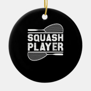 Squash Player Racket Ball Sport Tennis Cou Keramik Ornament