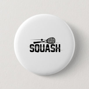 Squash-Player  SportSquash Racket Geschenk Idee Button