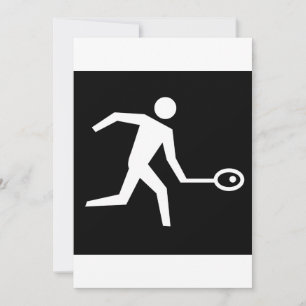 Squash-Player-Symbol Einladung
