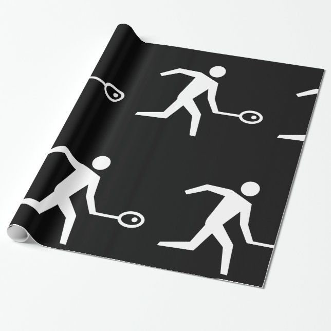 Squash-Player-Symbol Geschenkpapier (Ungerollt)