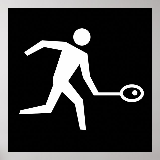 Squash-Player-Symbol Poster (Vorne)
