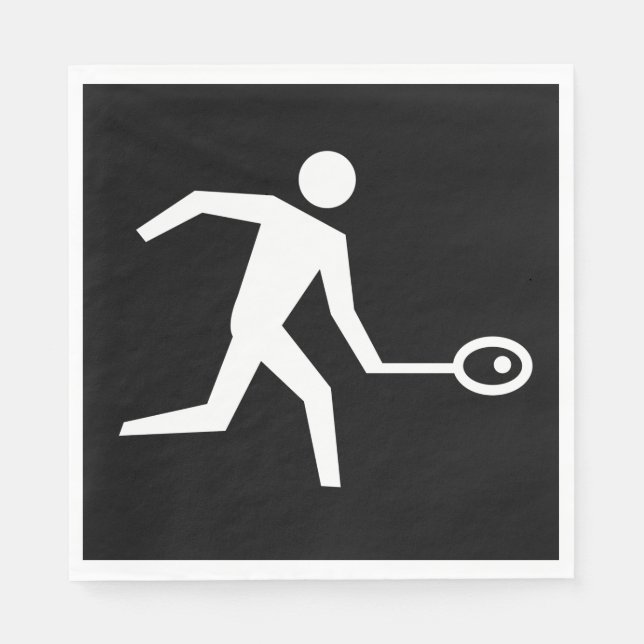 Squash-Player-Symbol Serviette (Vorderseite)