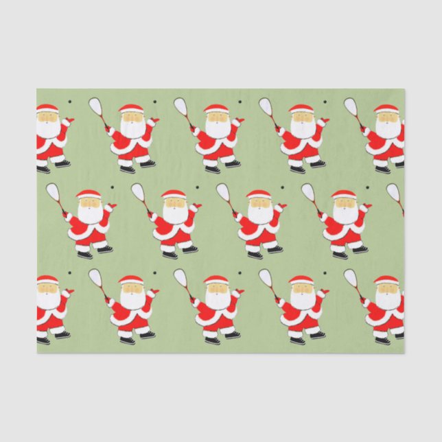 Squash Player Weihnachtsfeiertag Seidenpapier (Vorderseite)