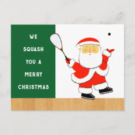 Squash Player Weihnachtssportkarten Feiertagspostkarte