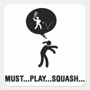 Squash Quadratischer Aufkleber