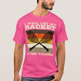 Squash Retro Vintage Schläger Gummiball Sport Racq T-Shirt