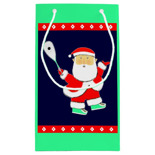 Squash Sports Christmas Kleine Geschenktüte (Rückseite)