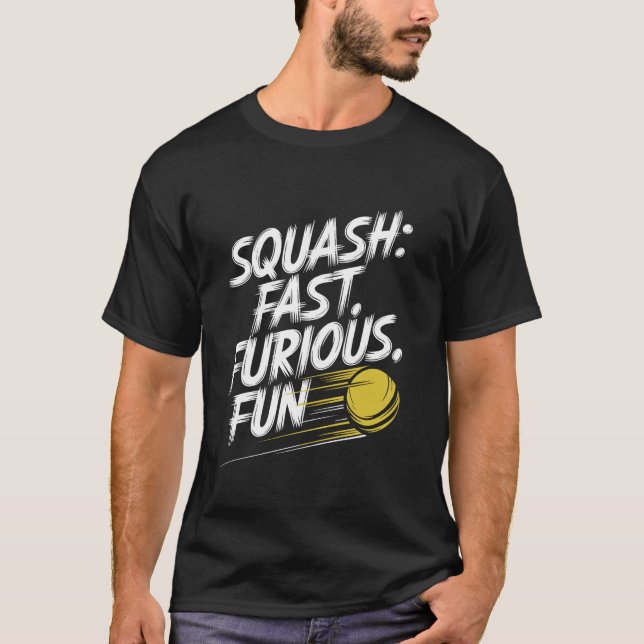 Squash Training Squash Spiel Squash Turnier Squa T-Shirt (Vorderseite)
