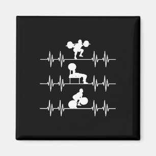 Squat Bench Deadlift Heartbeat Power Heartbeat Magnet