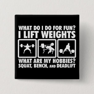 Squat, Bench, Deadlift - Kräftiges Motivierend Button