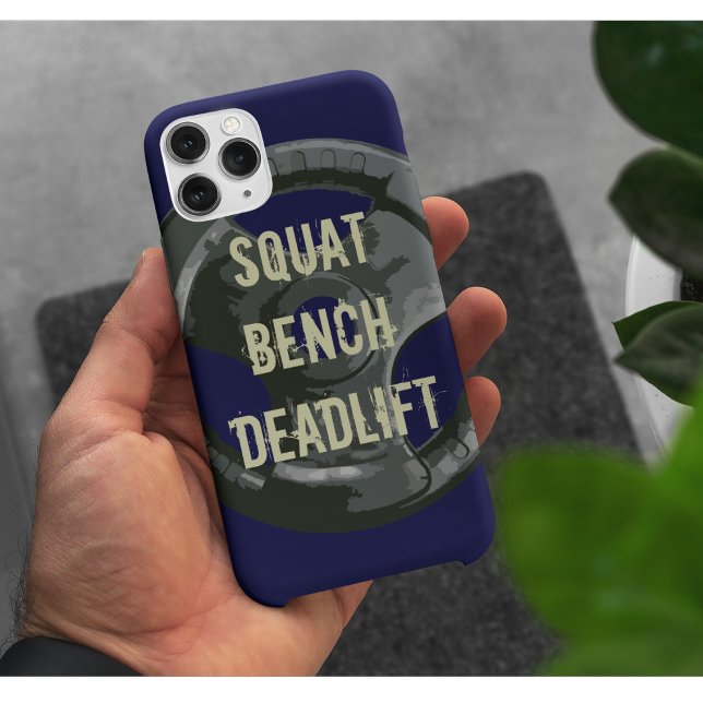 Squat Bench Deadlift Weightlift GYM Workout Case-Mate iPhone Hülle (Squat Bench Deadlift phone case for the gym)