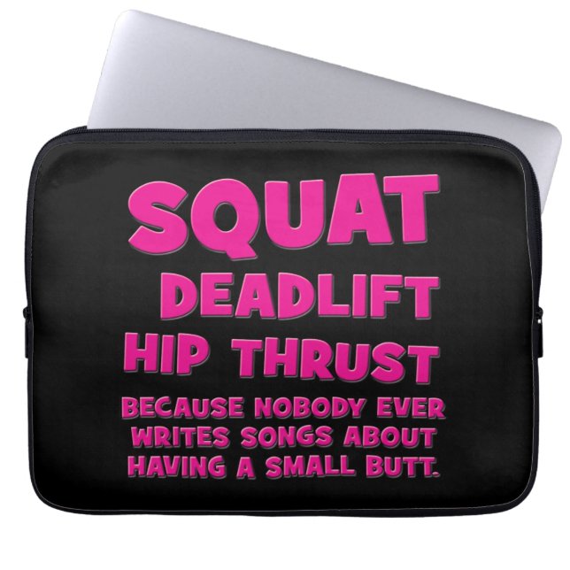 Squat, Deadlift, Angesagter Trubel, Hintern - Frau Laptopschutzhülle (Vorderseite)
