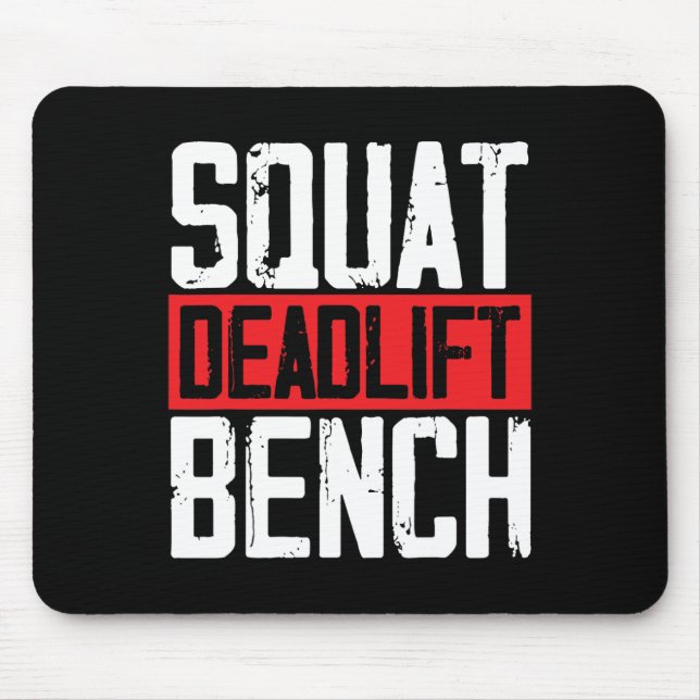 Squat Deadlift Bench Weightlift PowerHebe Bo Mousepad (Vorne)